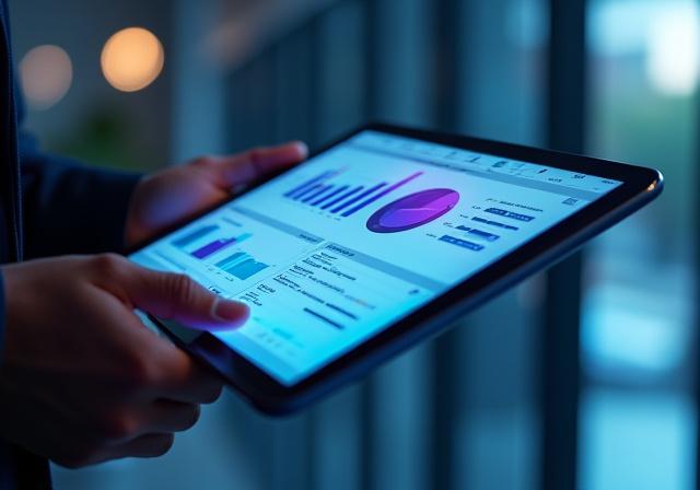 The user interface of QuantumLeap Software on a tablet screen