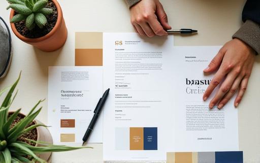 A mood board with brand color swatches and typography examples